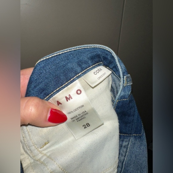 AMO Cora Crescent Full Length Straight Leg High Rise Jeans Size 28 - Picture 7 of 8